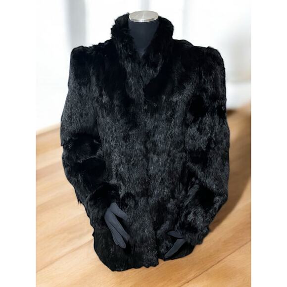Vintage 1980’s Somerset Furs of Los Angeles Rabbit Fur Coat Size Medium - Picture 2 of 14